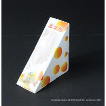 Caixa de empacotamento do sanduíche do papel do produto comestível para a venda